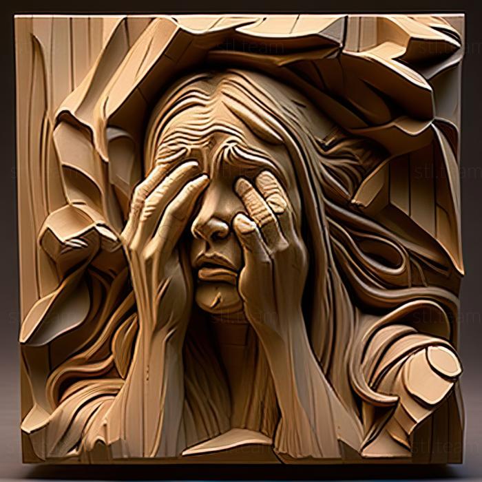 3D модель Ширли Джаффе, американская художница. (STL)